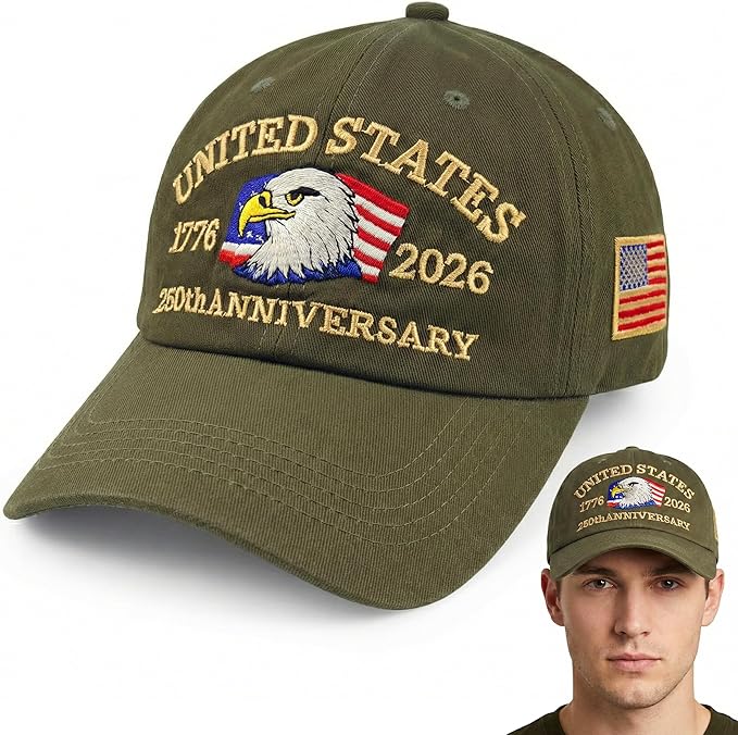 U.S. 250th Anniversary Embroidered Adjustable Hat