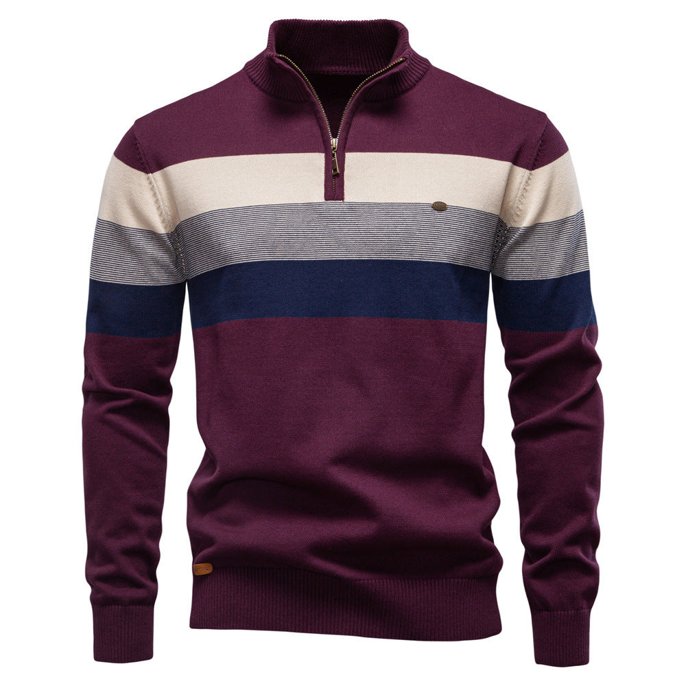 Quarter Zip Stand Collar Men’s Pullover