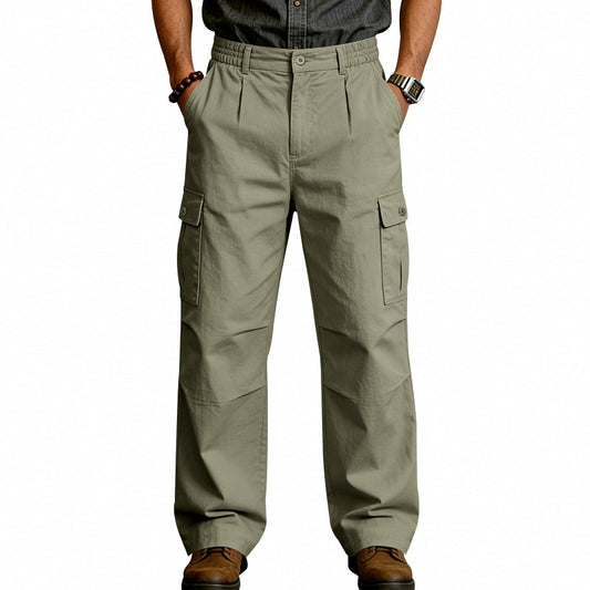 Men's Multi-Pocket Twill Cargo Pants