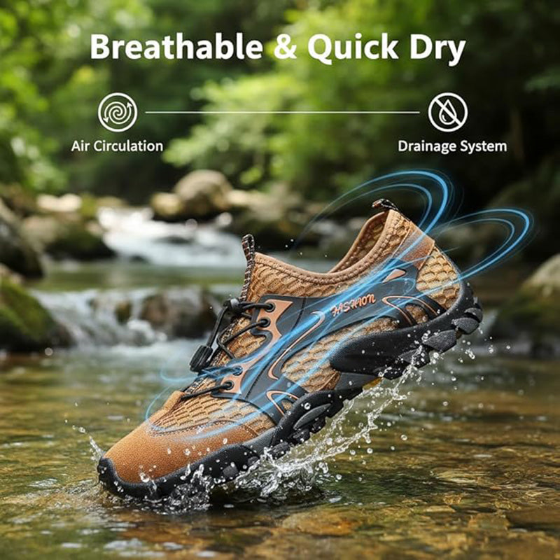 Men's Quick Dry Mesh Water Shoes for Beach, Hiking, Camping & Creek Walking