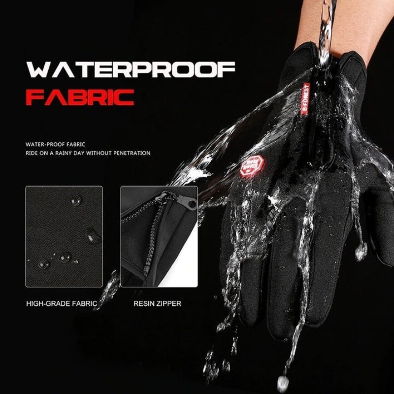 Winter Outdoor Gloves - Cycling/Skiing/Hiking, Warm Fleece, Water-Resistant, Upgraded 3-Finger Touchscreen