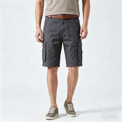 Men’s Pure Cotton Multi-Pocket Cargo Shorts