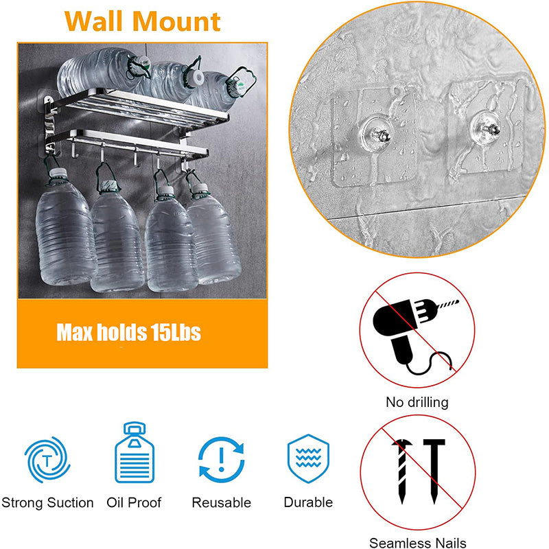 Wall Mount Self-Adhesive Hooks for Bathroom & Kitchen (20PCS)