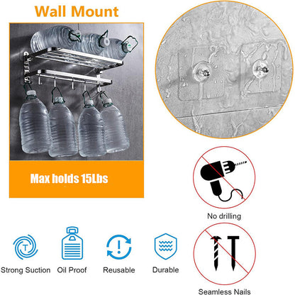 Wall Mount Self-Adhesive Hooks for Bathroom & Kitchen (20PCS)