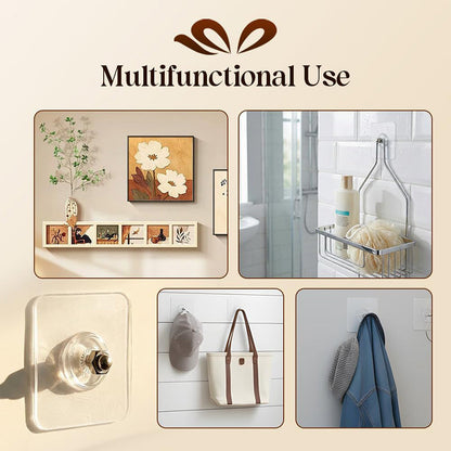 Wall Mount Self-Adhesive Hooks for Bathroom & Kitchen (20PCS)
