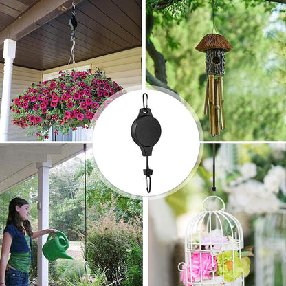 Plant Pulley Set for Garden Baskets Pots, Birds Feeder