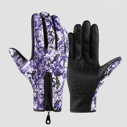 Winter Outdoor Gloves - Cycling/Skiing/Hiking, Warm Fleece, Water-Resistant, Upgraded 3-Finger Touchscreen