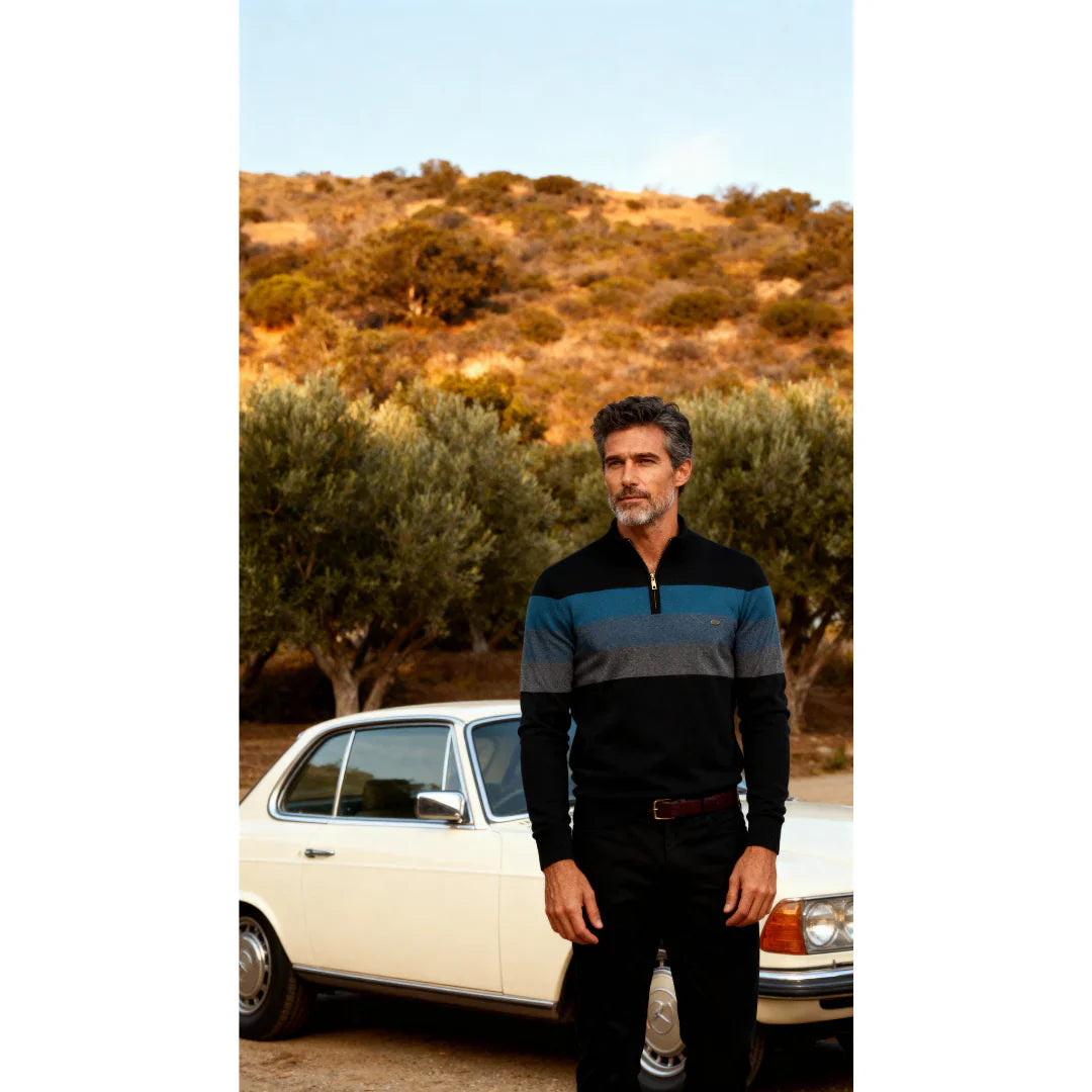 Quarter Zip Stand Collar Men’s Pullover