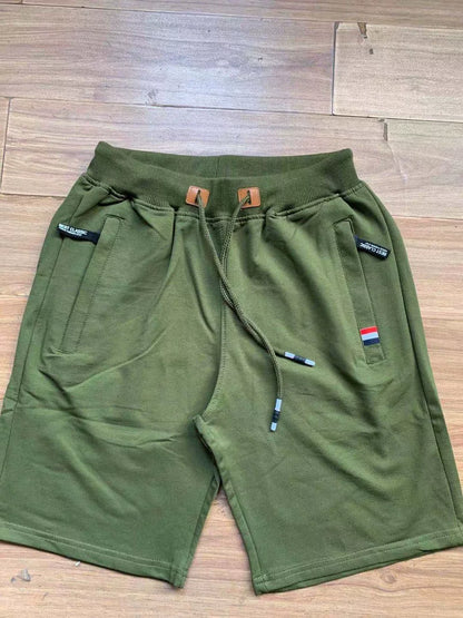 Men's Drawstring Casual Shorts with Zipper Pockets