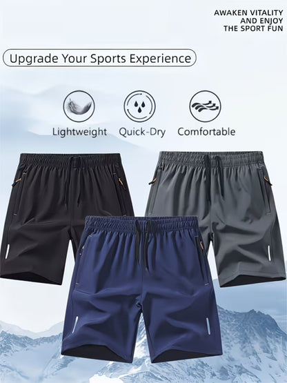 Lightweight Quick Dry Men's Shorts with Zip Pockets