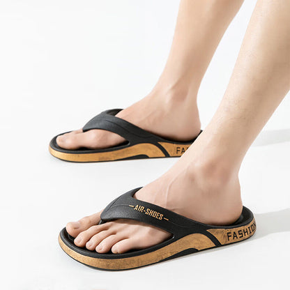 Men's Durable Non-Slip Flip-Flops | Soft Sole Casual Beach Slippers