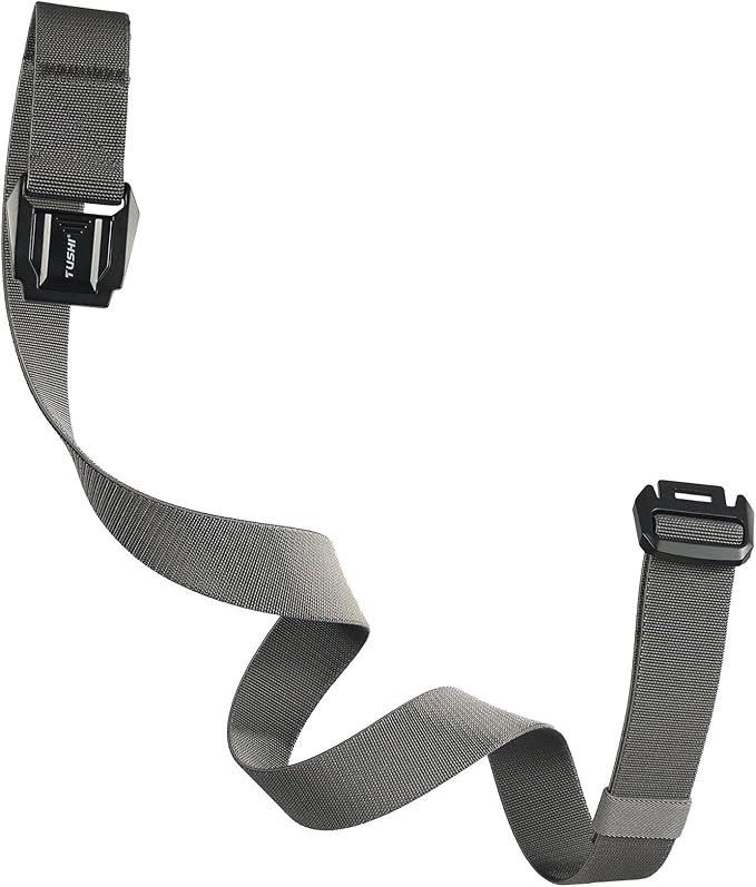Men's Tactical Belt with Quick-Release Aluminum Buckle, 125cm(49.2")  Length Elastic Nylon Webbing Work & Everyday Belt