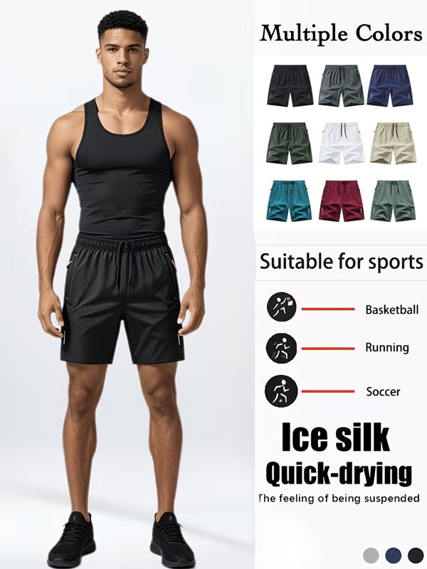 Lightweight Quick Dry Men's Shorts with Zip Pockets