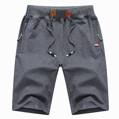 Men's Drawstring Casual Shorts with Zipper Pockets