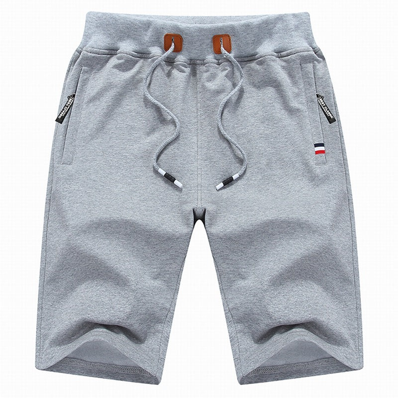 Men's Drawstring Casual Shorts with Zipper Pockets