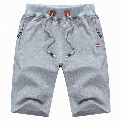 Men's Drawstring Casual Shorts with Zipper Pockets
