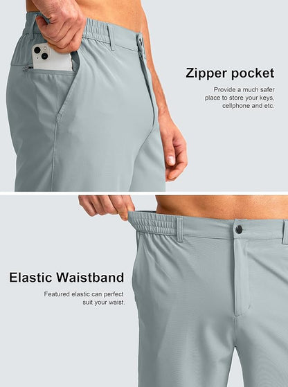 Men's 7" Stretch Golf Casual Shorts 3 Pockets Quick Dry