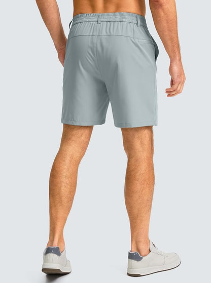 Men's 7" Stretch Golf Casual Shorts 3 Pockets Quick Dry