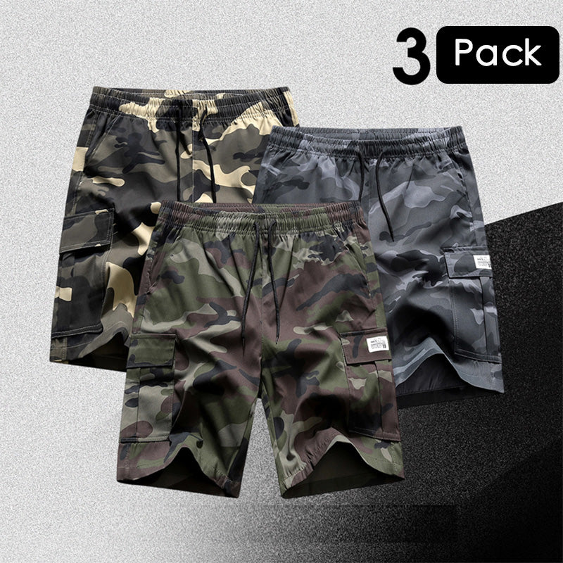 Men's Summer Camouflage Cargo Shorts - Lightweight Quick-Dry Athletic Shorts with Utility Pockets