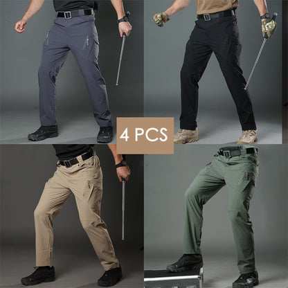 Men's Tactical Cargo Pants - Multi-Pocket Combat Trousers for Outdoor & Hiking (Belt Not Included)