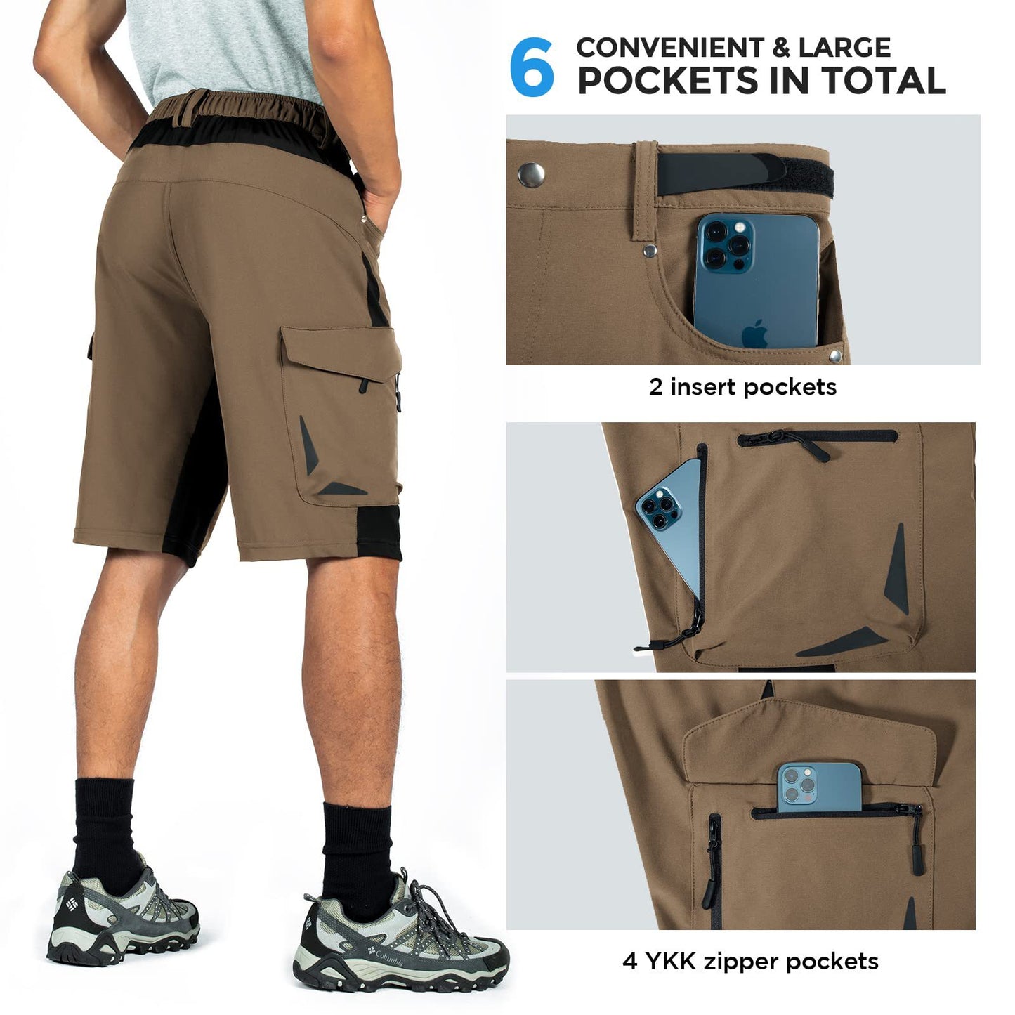 Men's Outdoor Hiking & Bike Cargo Shorts