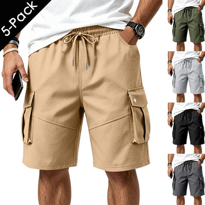 Men's Wrinkle-Resistant Utility Shorts - Multi-Pocket Cargo Shorts for Everyday