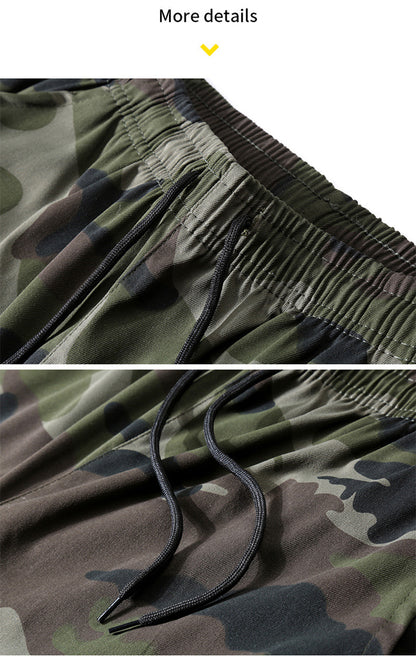 Men's Summer Camouflage Cargo Shorts - Lightweight Quick-Dry Athletic Shorts with Utility Pockets