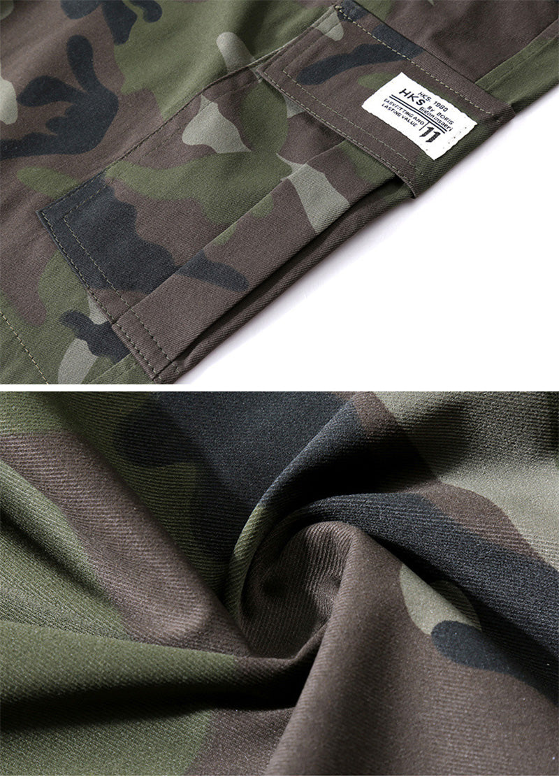 Men's Summer Camouflage Cargo Shorts - Lightweight Quick-Dry Athletic Shorts with Utility Pockets