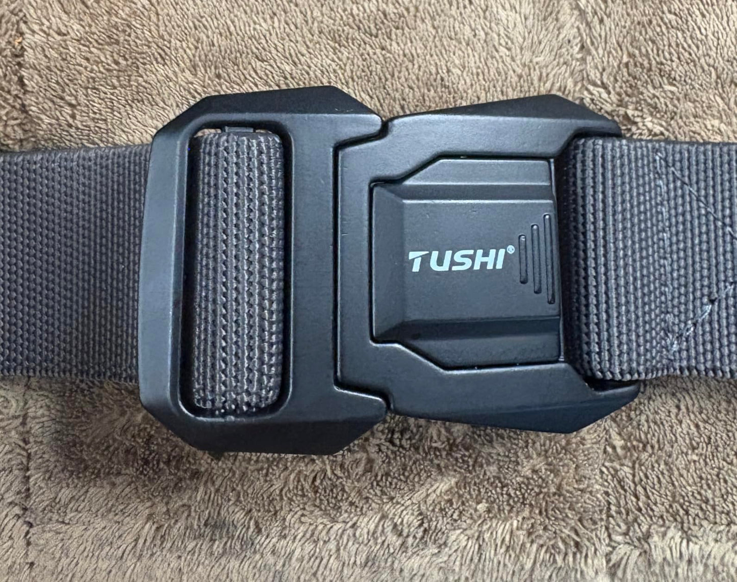 Men's Tactical Belt with Quick-Release Aluminum Buckle, 125cm(49.2")  Length Elastic Nylon Webbing Work & Everyday Belt