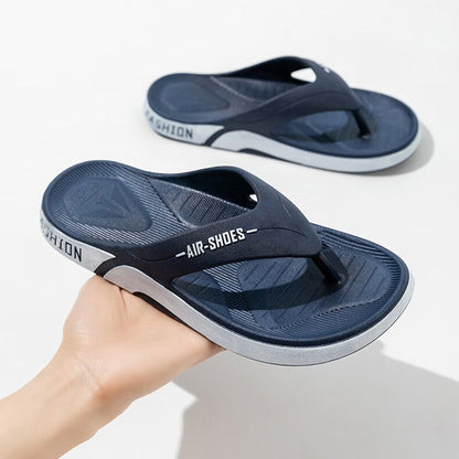 Men's Durable Non-Slip Flip-Flops | Soft Sole Casual Beach Slippers