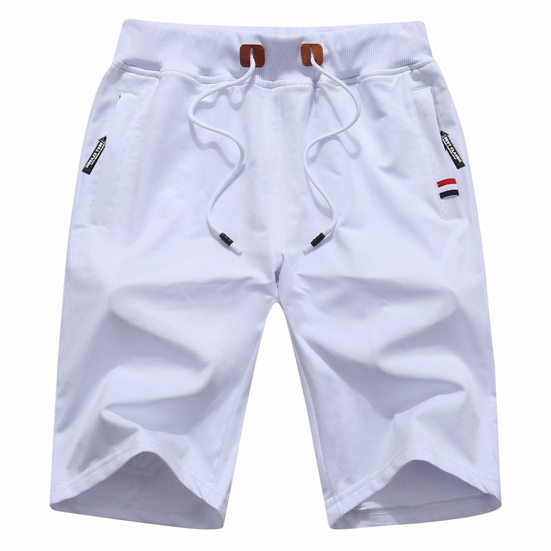 Men's Drawstring Casual Shorts with Zipper Pockets