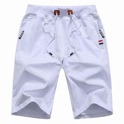 Men's Drawstring Casual Shorts with Zipper Pockets