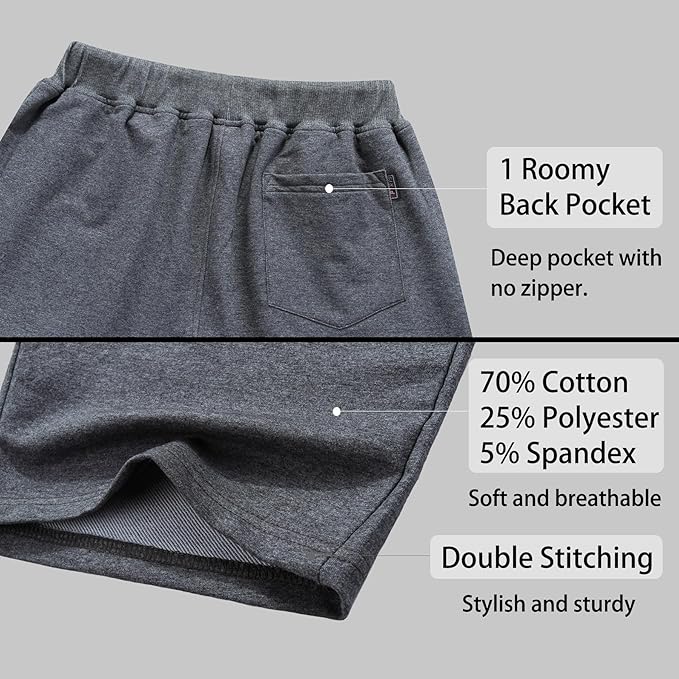 Men's Drawstring Casual Shorts with Zipper Pockets