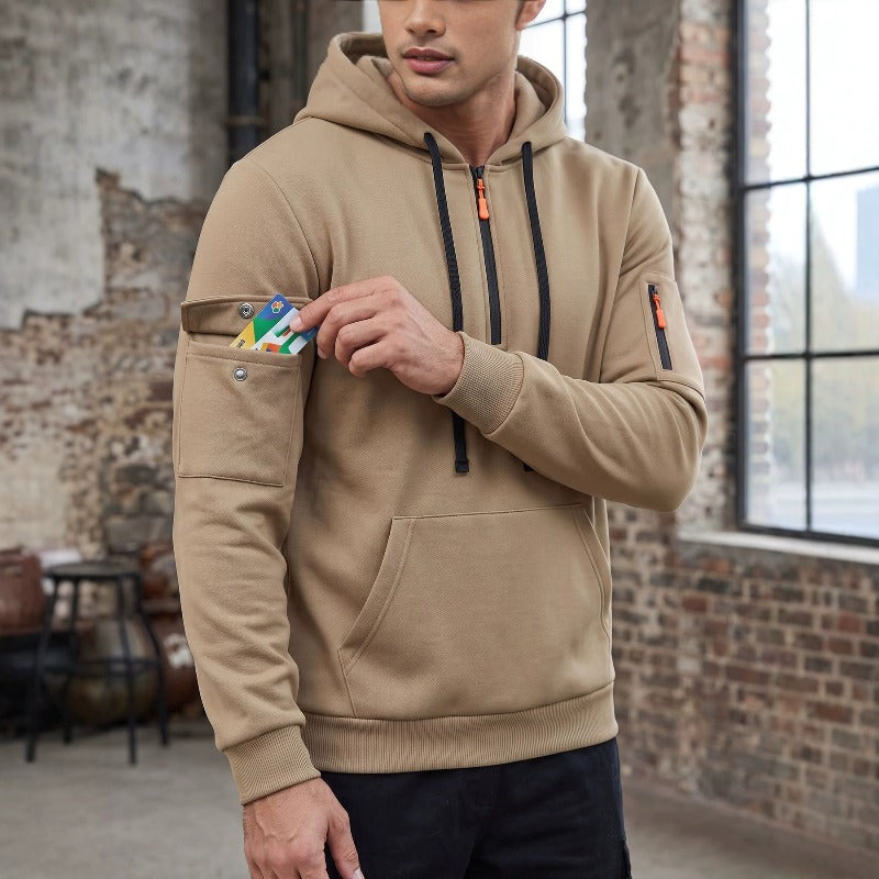 Men's Quarter-Zip Utility Hoodie