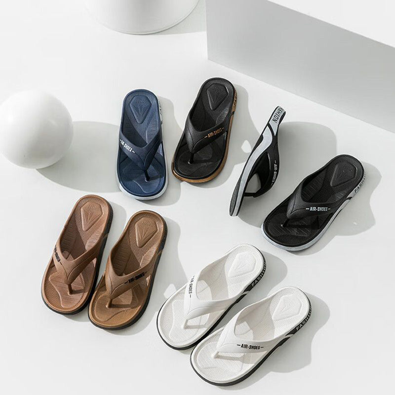 Men's Durable Non-Slip Flip-Flops | Soft Sole Casual Beach Slippers