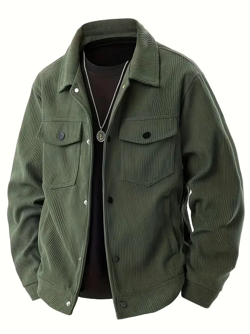 Men's Corduroy Button-Front Jacket