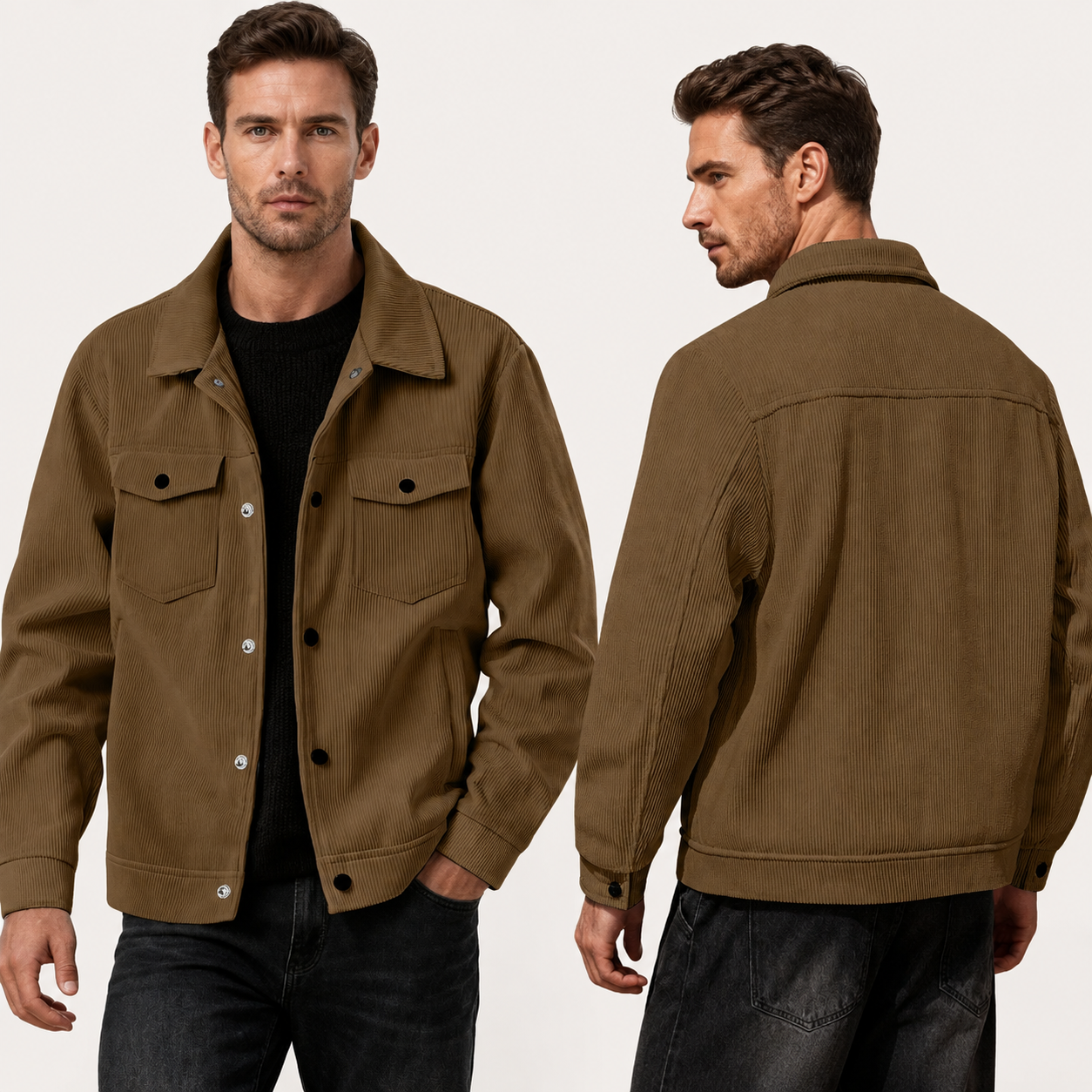 Men's Corduroy Button-Front Jacket