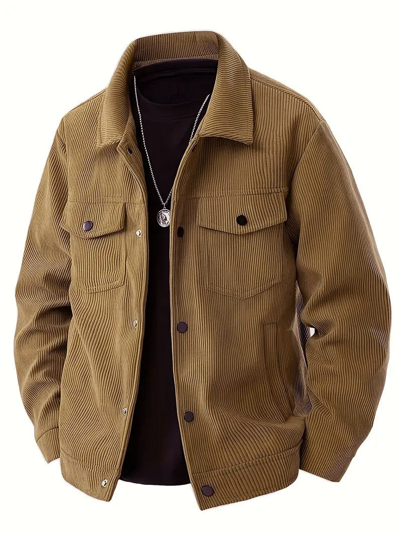 Men's Corduroy Button-Front Jacket