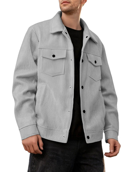 Men's Corduroy Button-Front Jacket