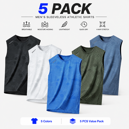Men's Camo Print Quick-Dry Tank Top – Breathable Summer Sleeveless Shirt