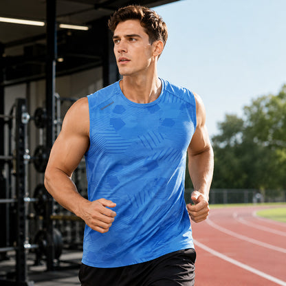 Men's athletic tank top - gym workout scene