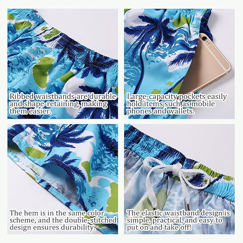 Men's Loose Fit Quick Dry Lightweight Beach Shorts - 2-Pack