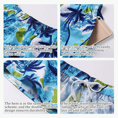 Men's Loose Fit Quick Dry Lightweight Beach Shorts - 2-Pack