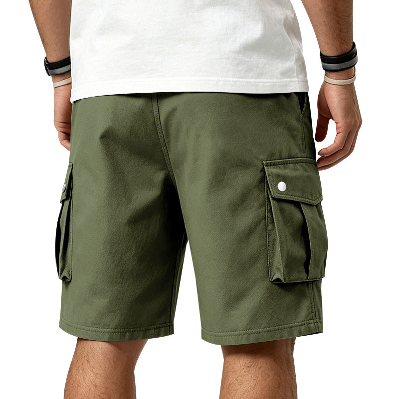 Men's Wrinkle-Resistant Utility Shorts - Multi-Pocket Cargo Shorts for Everyday