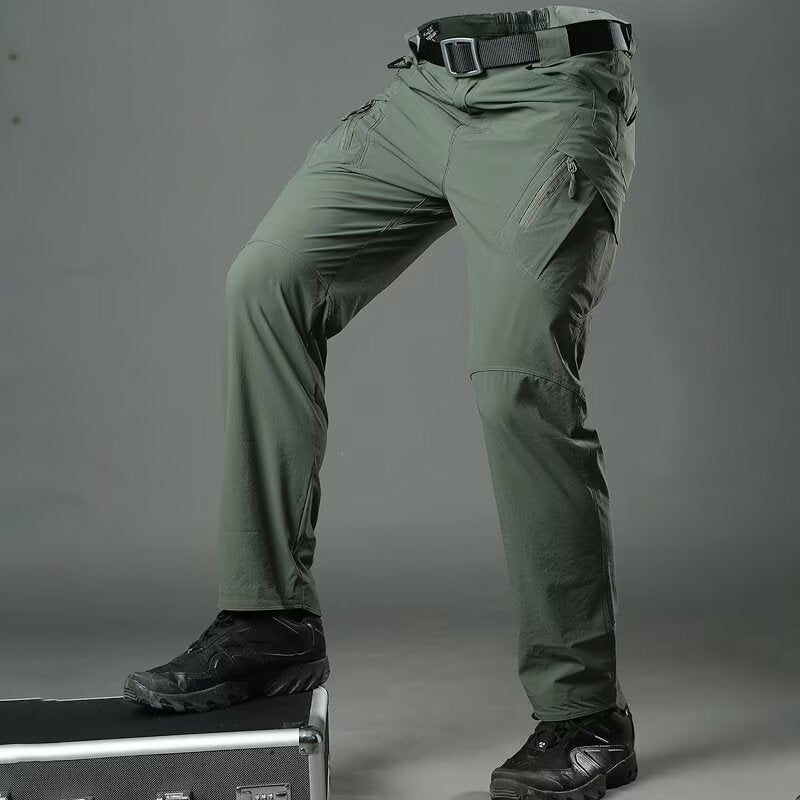 Men's Tactical Cargo Pants - Multi-Pocket Combat Trousers for Outdoor & Hiking (Belt Not Included)