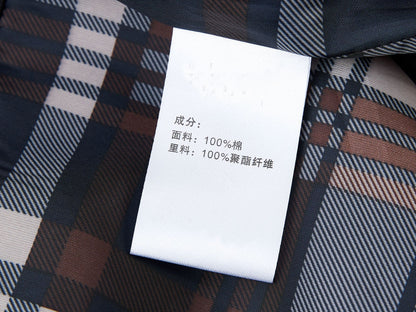 Men's Cotton Utility Jacket Spring & Fall Casual Solid Color Loose Fit Workwear Style Coat with Plaid Lining
