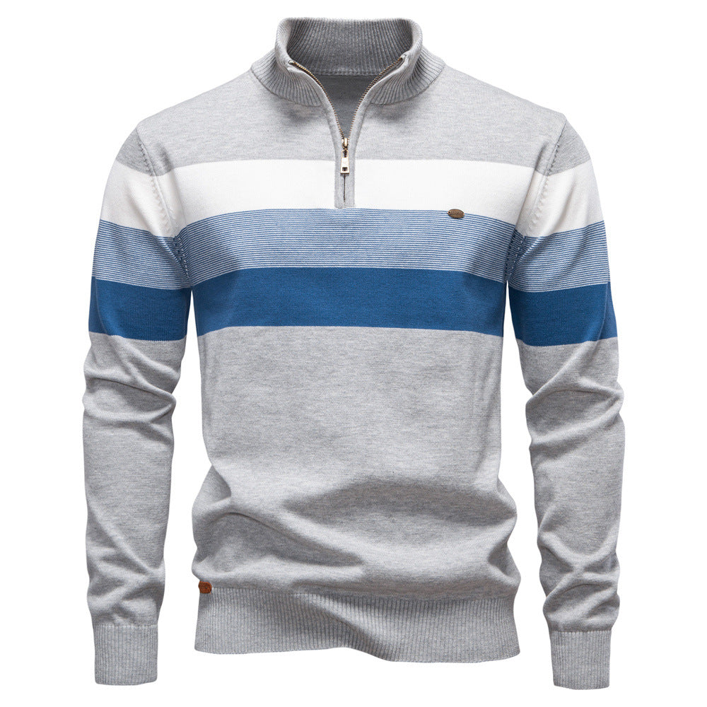 Quarter Zip Stand Collar Men’s Pullover