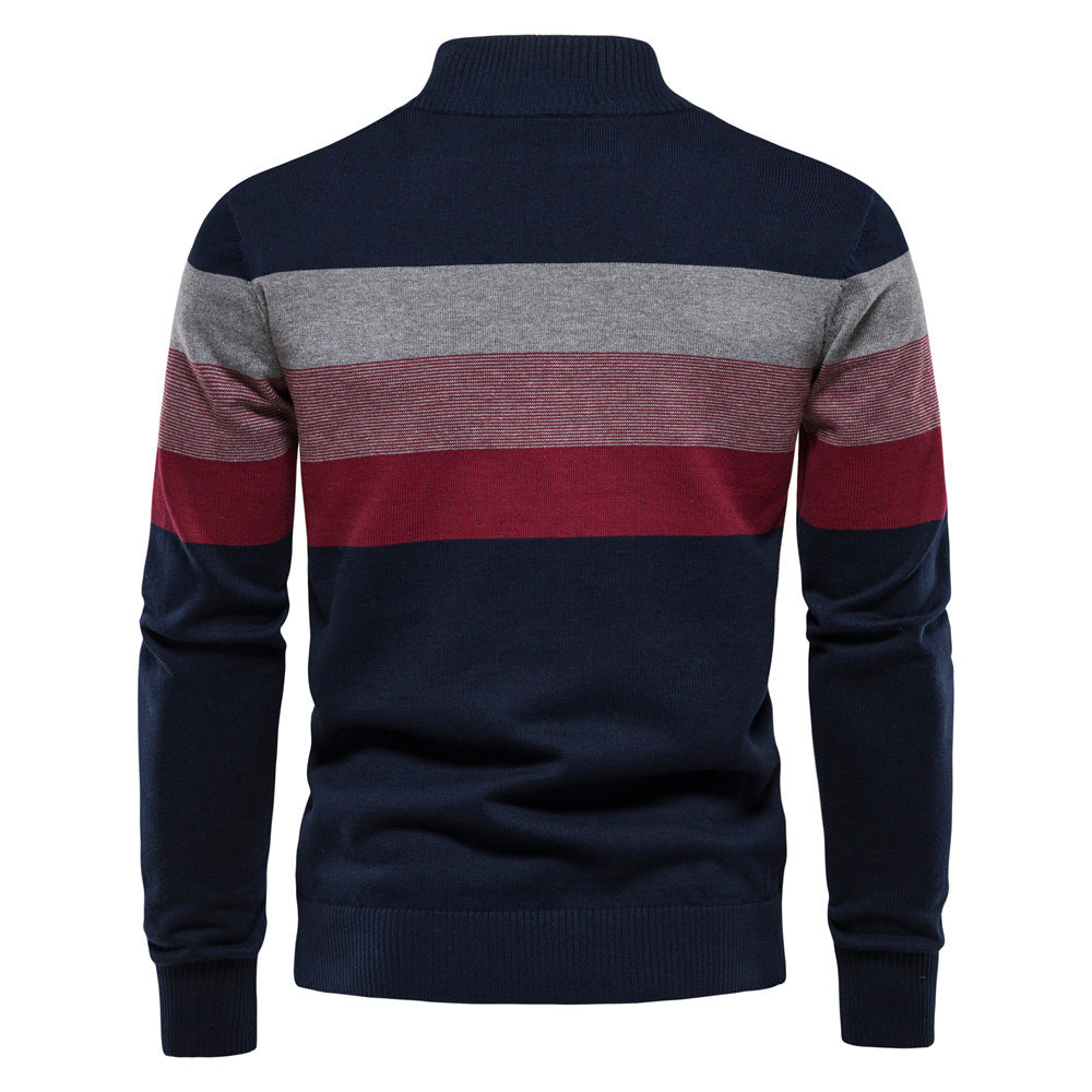 Quarter Zip Stand Collar Men’s Pullover
