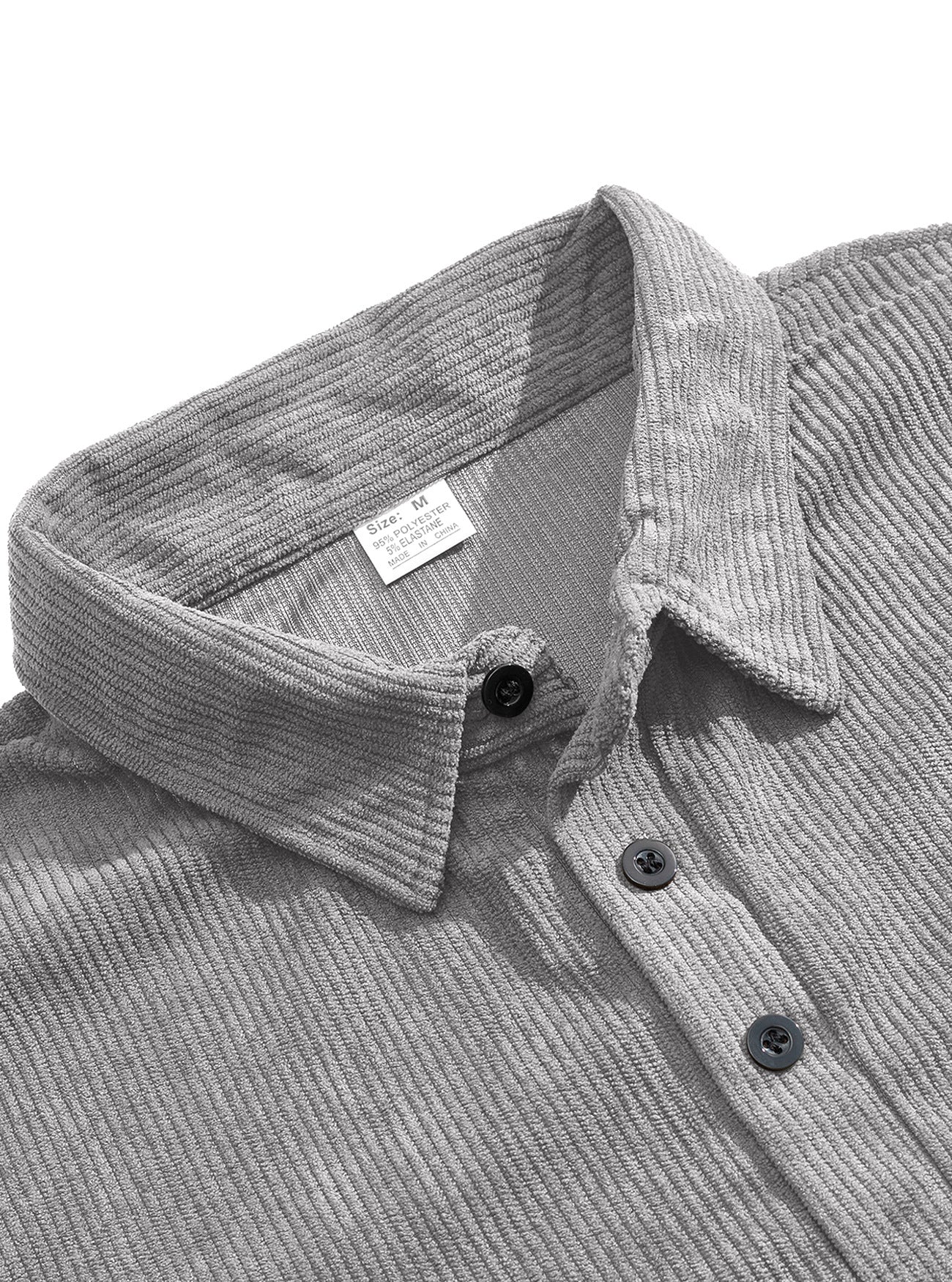 Men's Corduroy Quarter Placket Pullover – Leather Elbow Patches for Spring & Fall