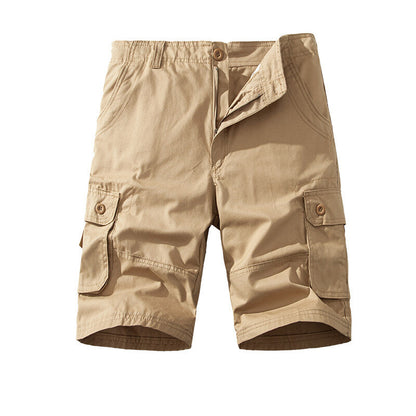 Men’s Pure Cotton Multi-Pocket Cargo Shorts